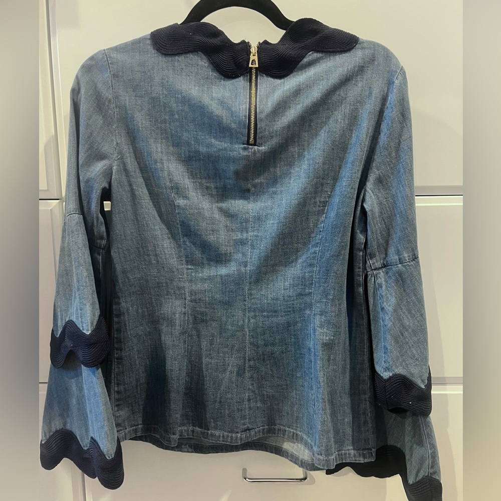 NWT Sail to Sable Chambray Double Bell Sleeve Top Size XS Brand new - Picture 8 of 11